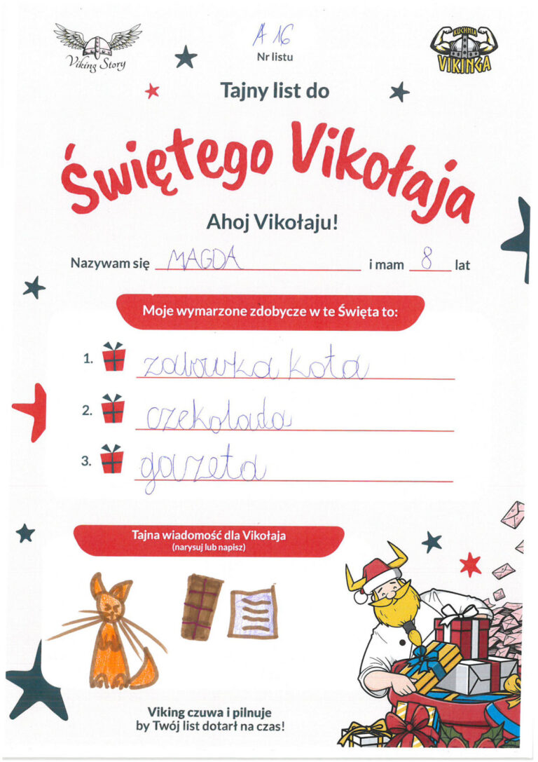 Magda, 8 lat, nr listu A16