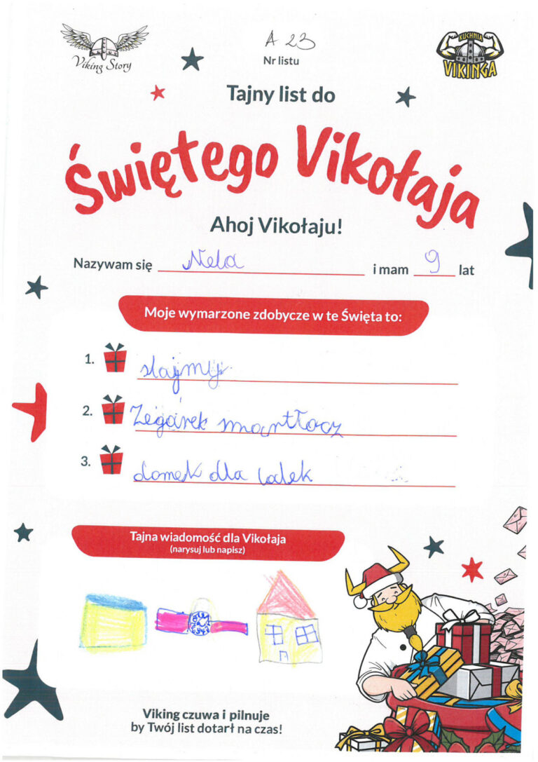 Nela, 9 lat, nr listu A23