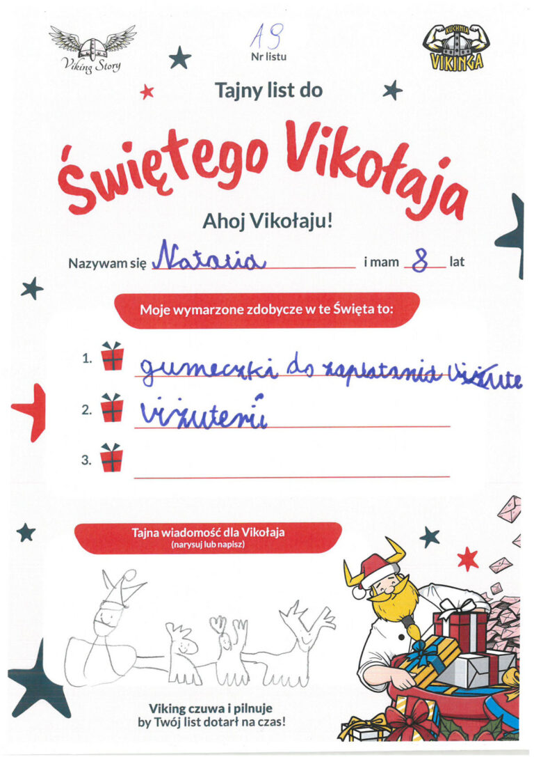 Natalia, 8 lat, nr listu A9