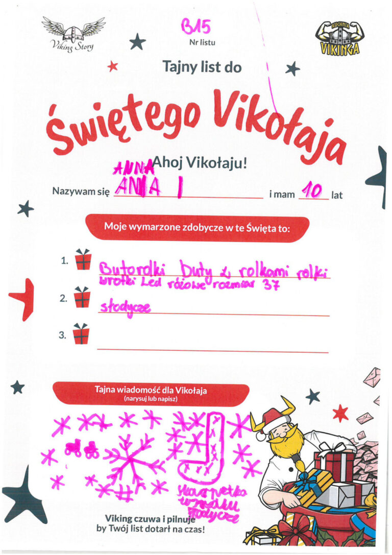 Anna, 10 lat, nr listu B15