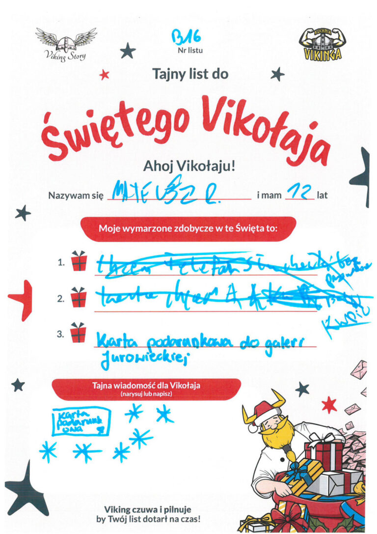 Mateusz, 12 lat, nr listu B16