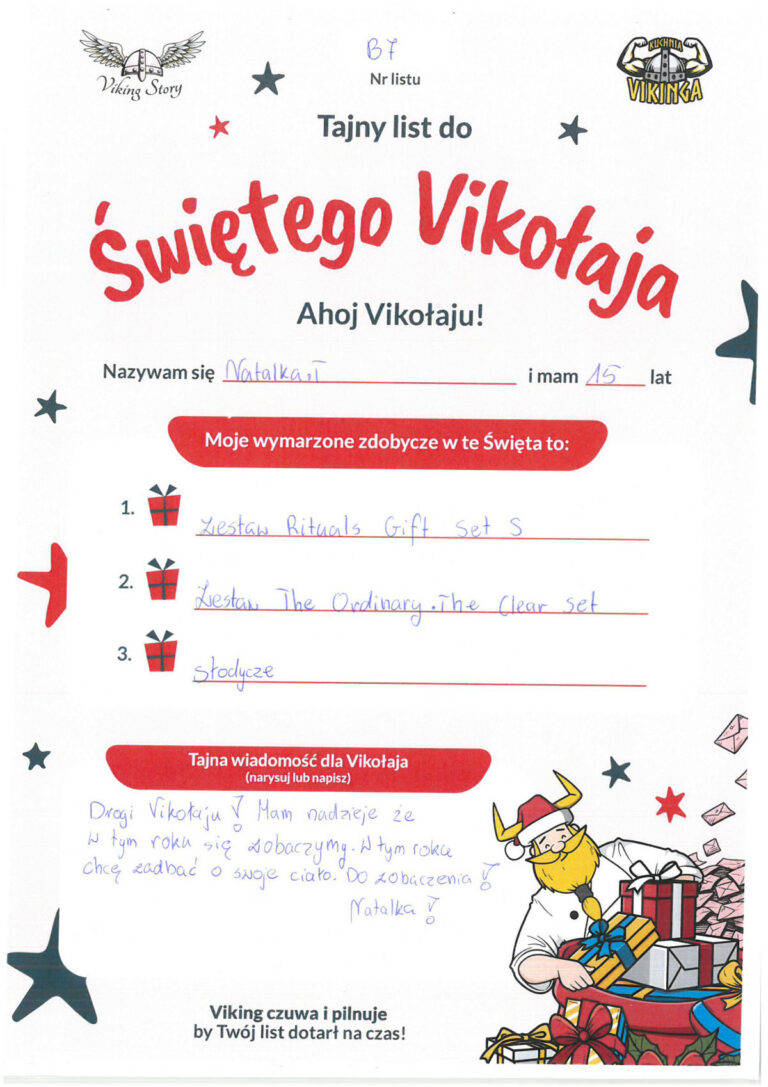 Natalka, 15 lat, nr listu B7