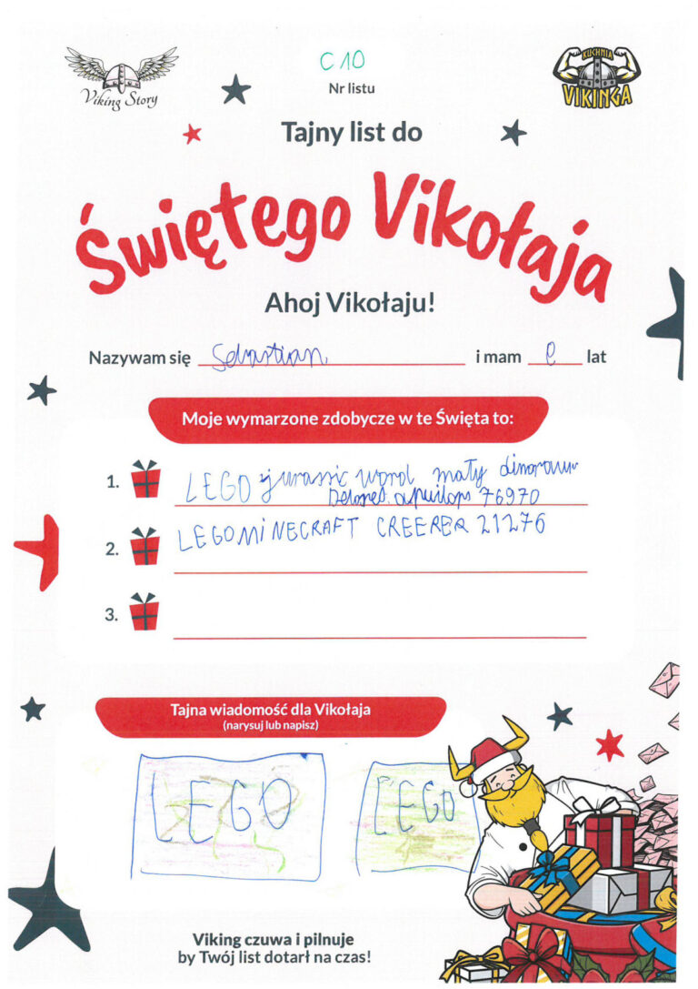 Sebastian, 9 lat, nr listu C10