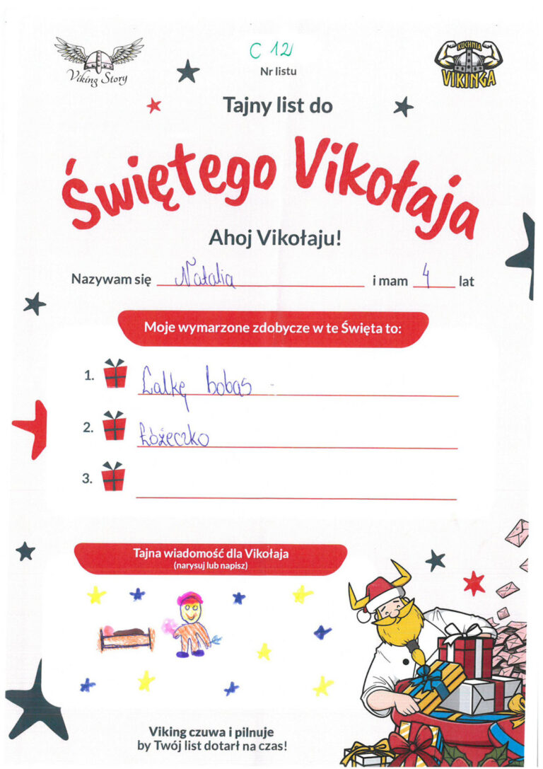 Natalia, 4 lat, nr listu C12