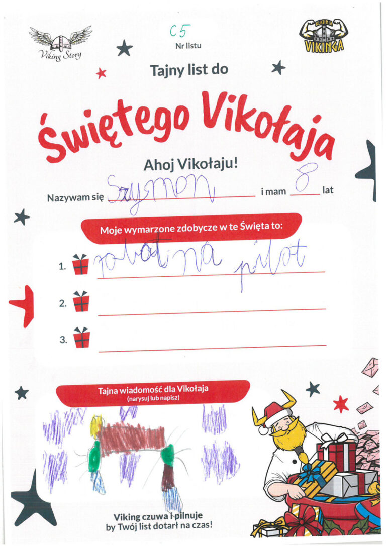 Szymon, 8 lat, nr listu C5