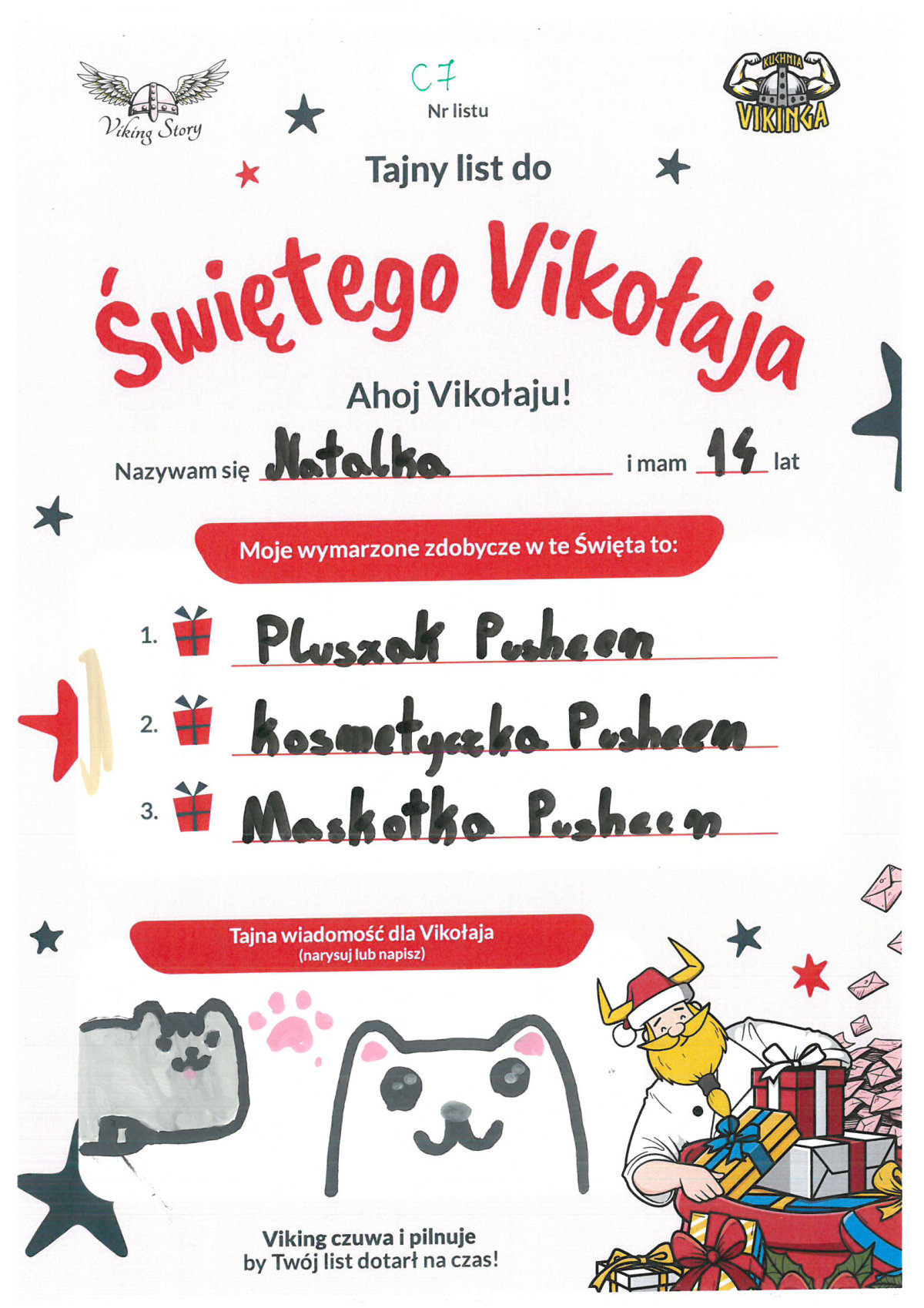 Natalka, 14 lat, nr listu C7