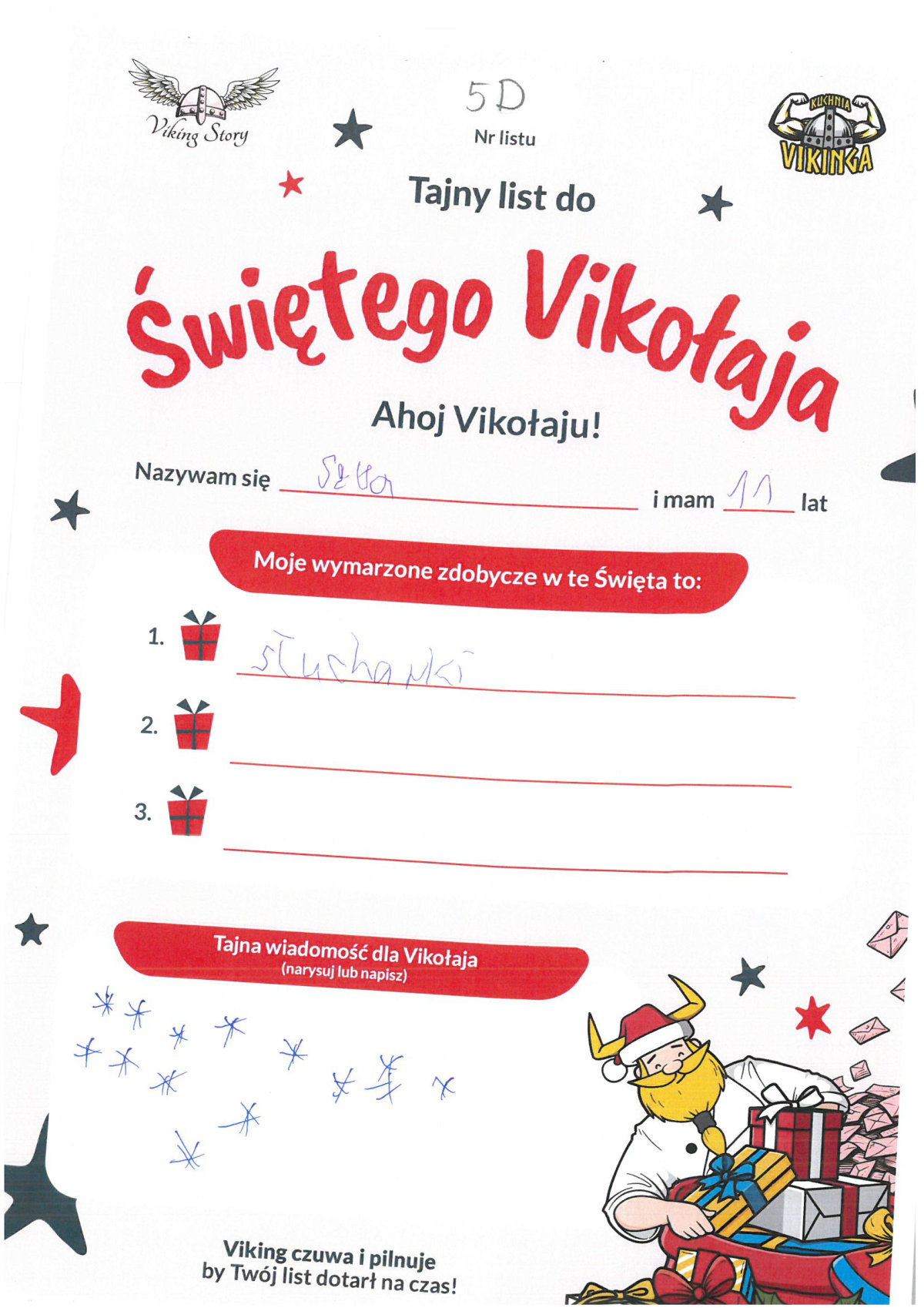 Sara?, 11 lat, nr listu D5