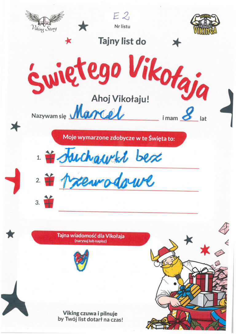 Marcel, 8 lat, nr listu E2