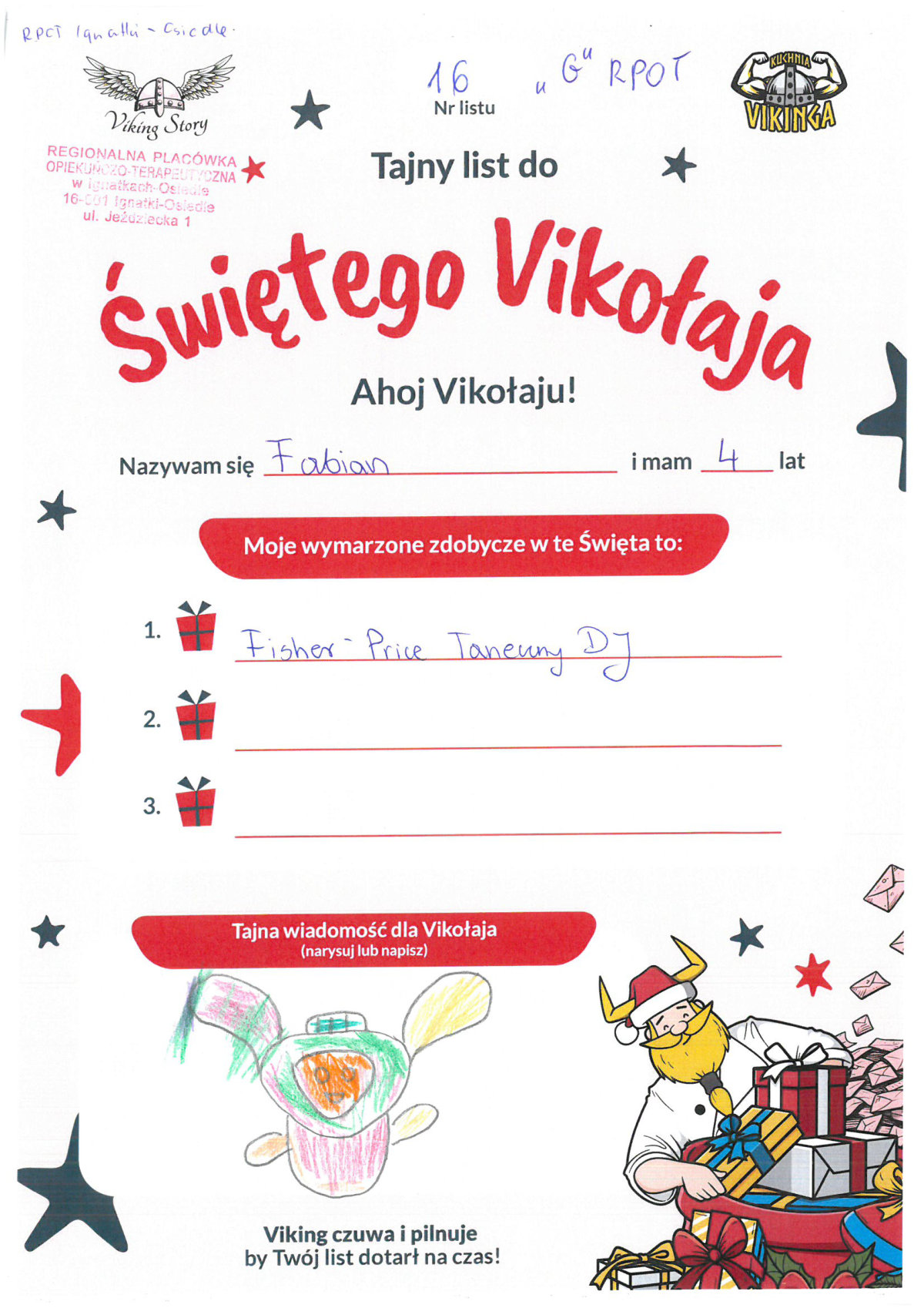 Fabian, 4 lat, nr listu G16