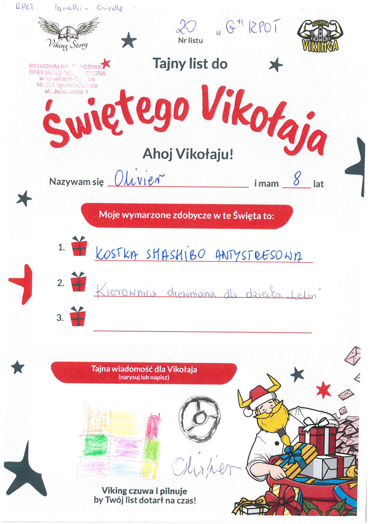 Olivier, 8 lat, nr listu G20