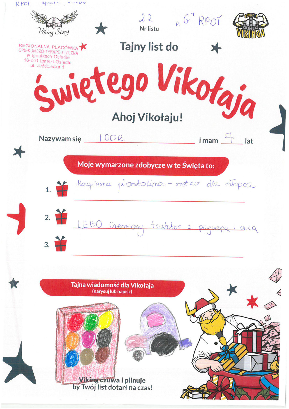 Igor, 7 lat, nr listu G22