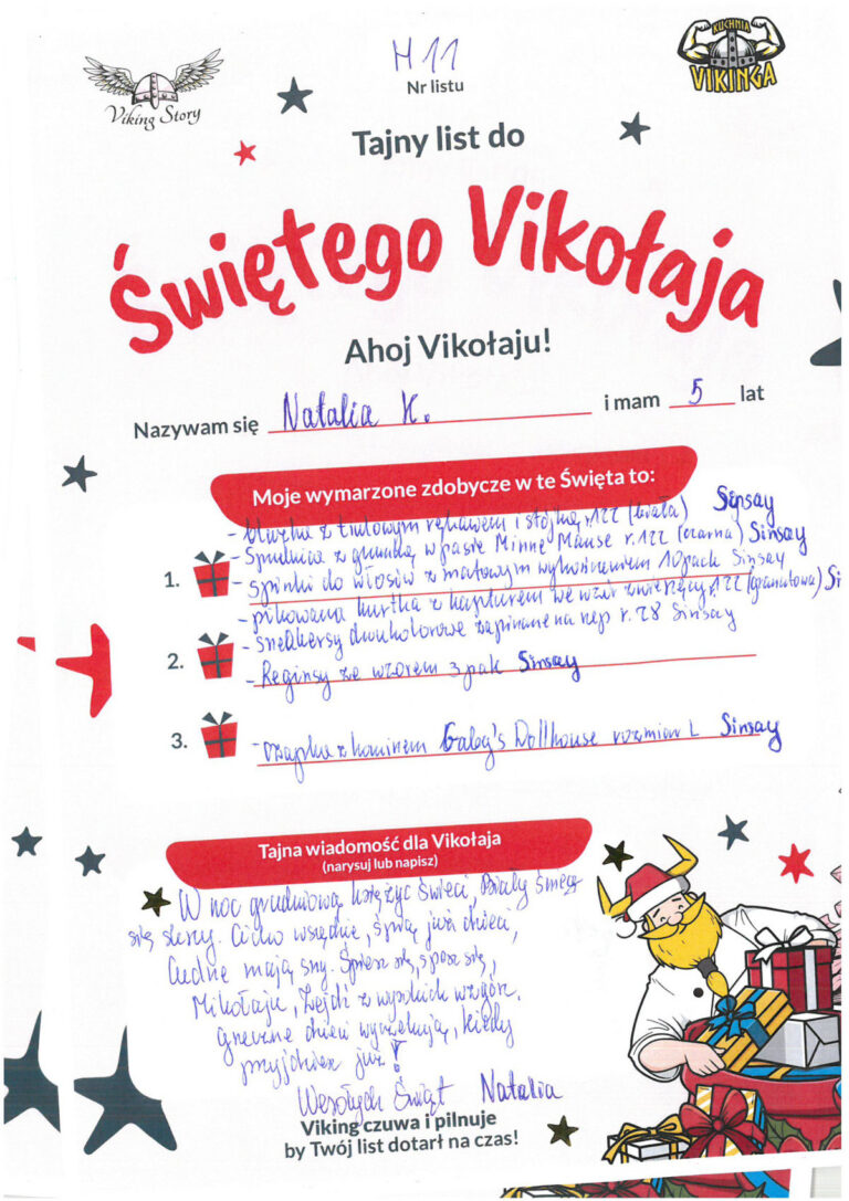 Natalia, 5 lat, nr listu H11