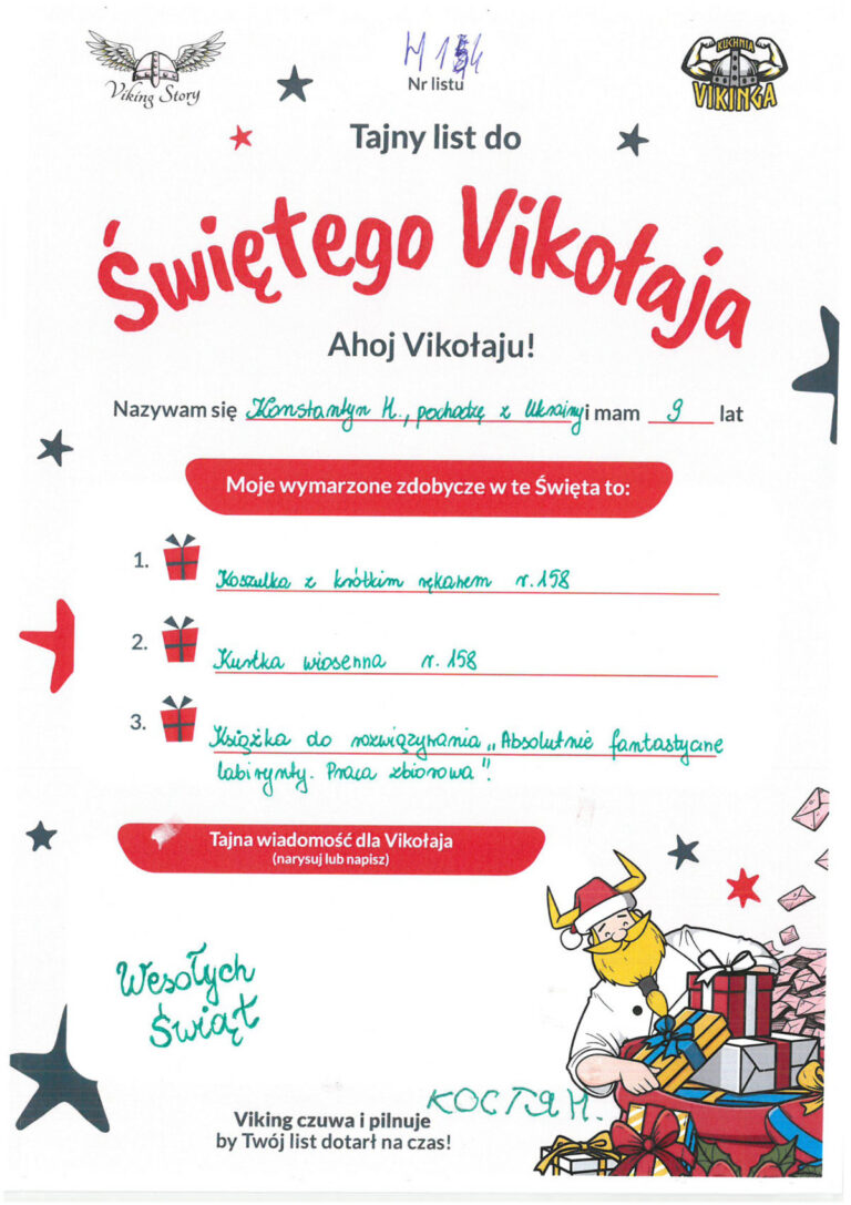 Konstantyn, 9 lat, nr listu H14