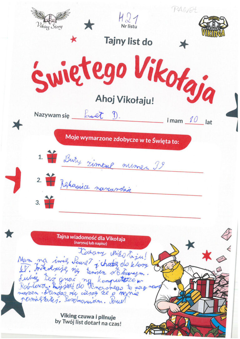 Paweł, 10 lat, nr listu H21