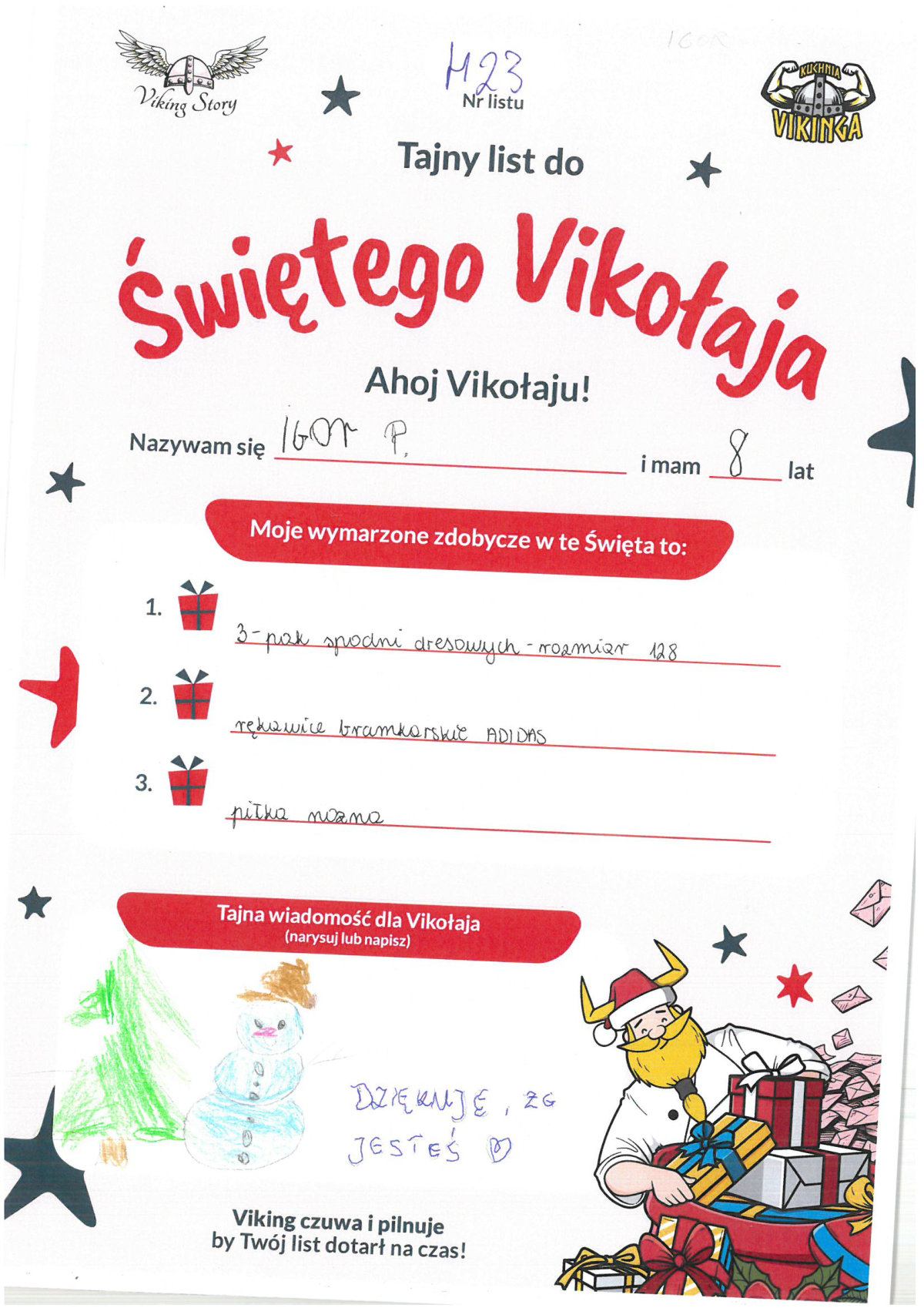 Igor, 8 lat, nr listu H23