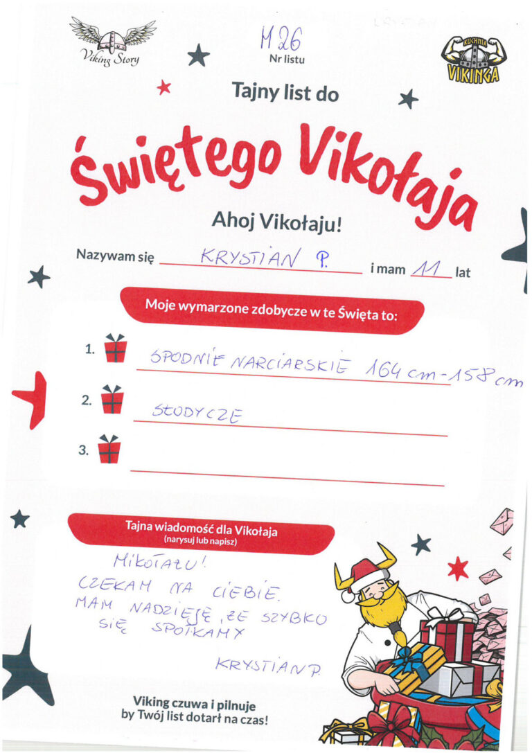 Krystian, 11 lat, nr listu H26