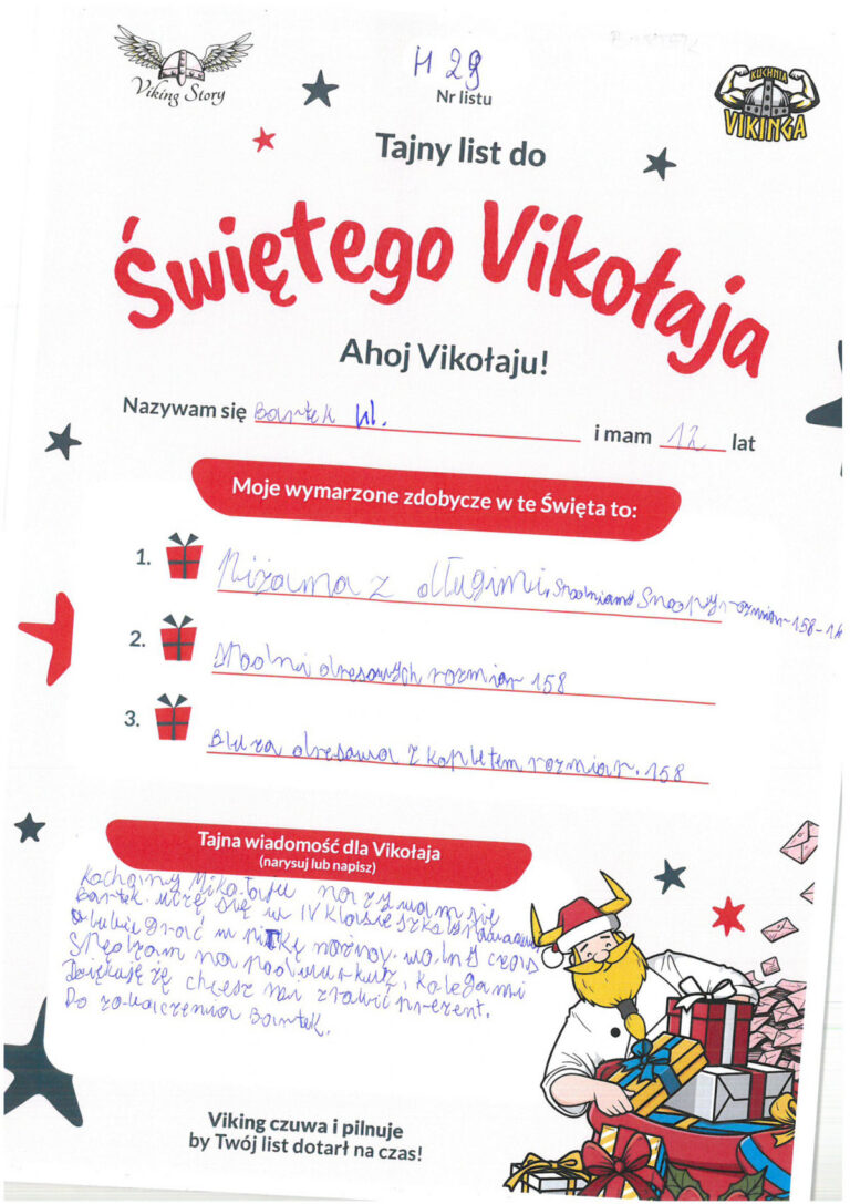 Bartek, 12 lat, nr listu H29