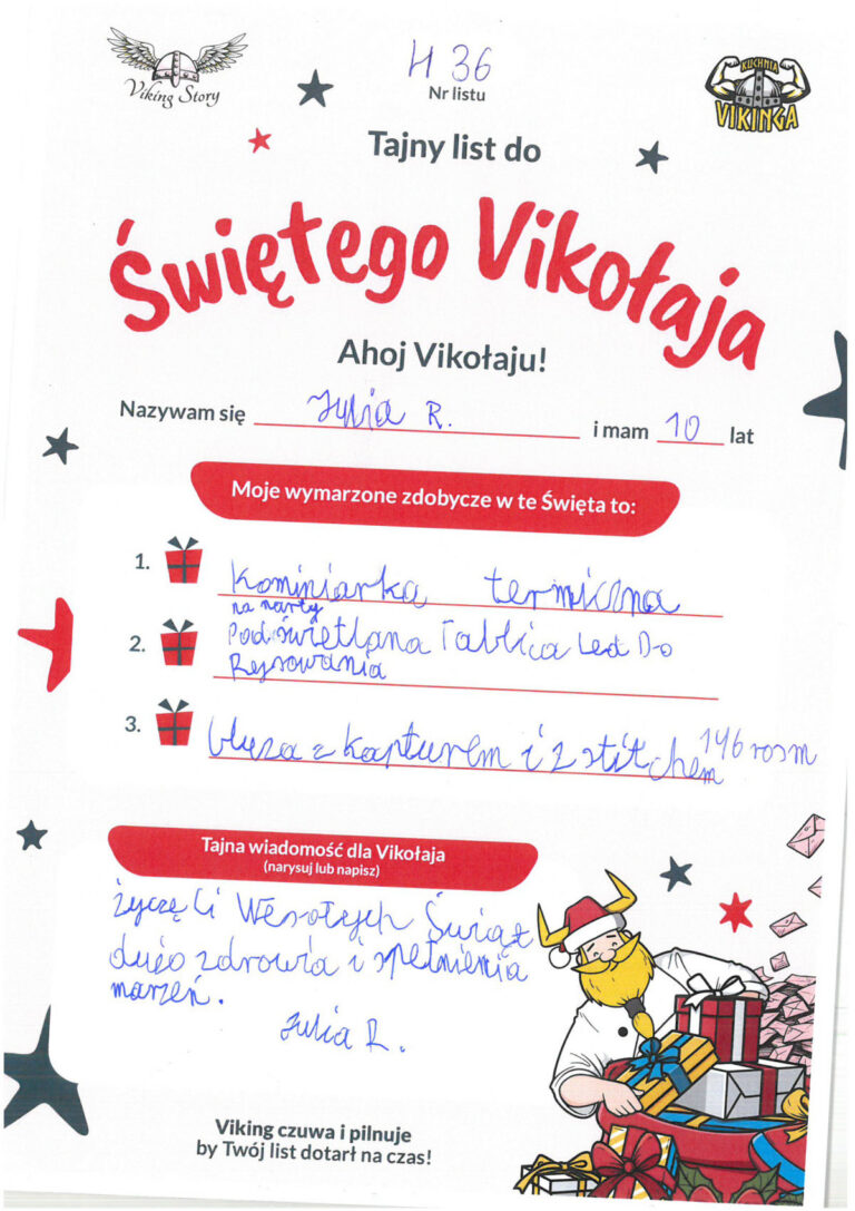 Julia, 10 lat, nr listu H36