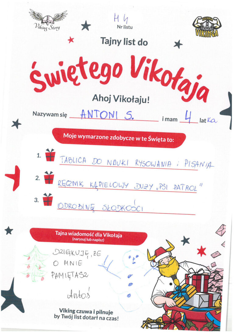 Antoni, 4 lat, nr listu H4