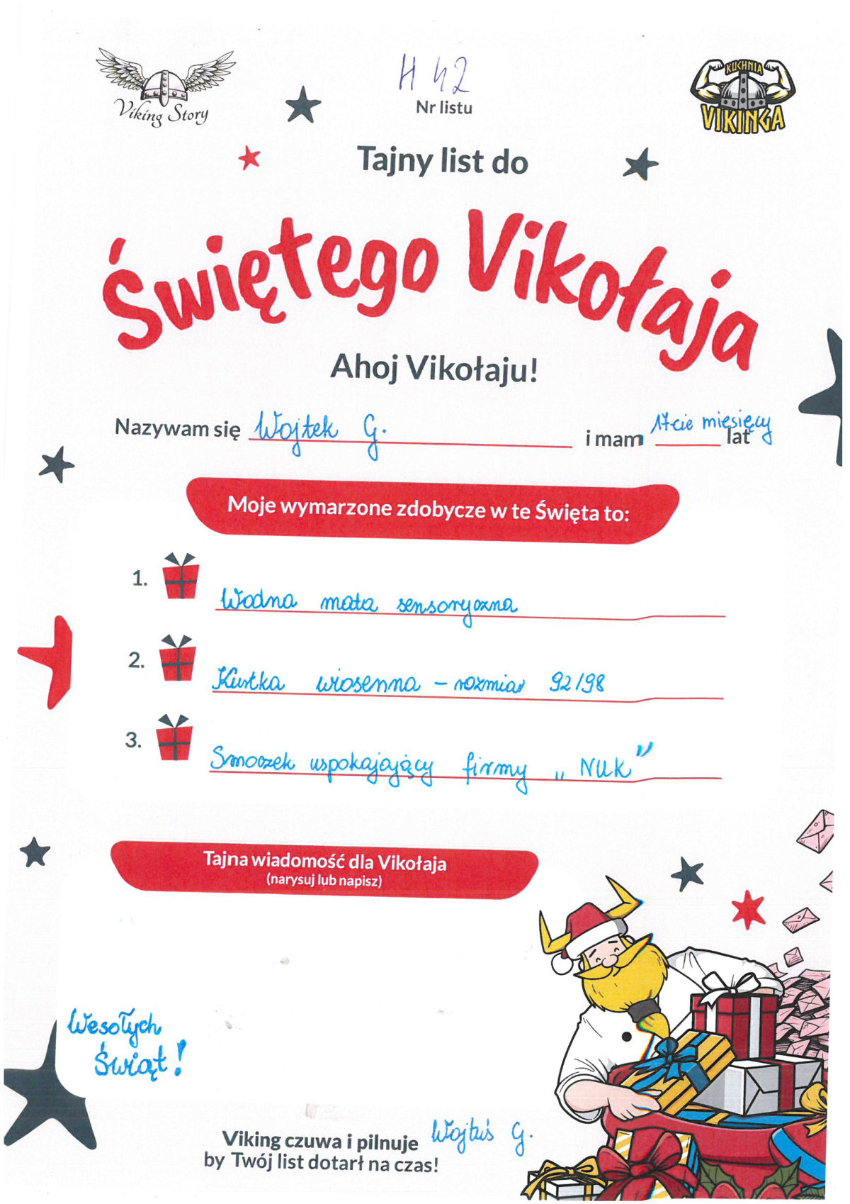 Wojtek, 17-mscy lat, nr listu H42