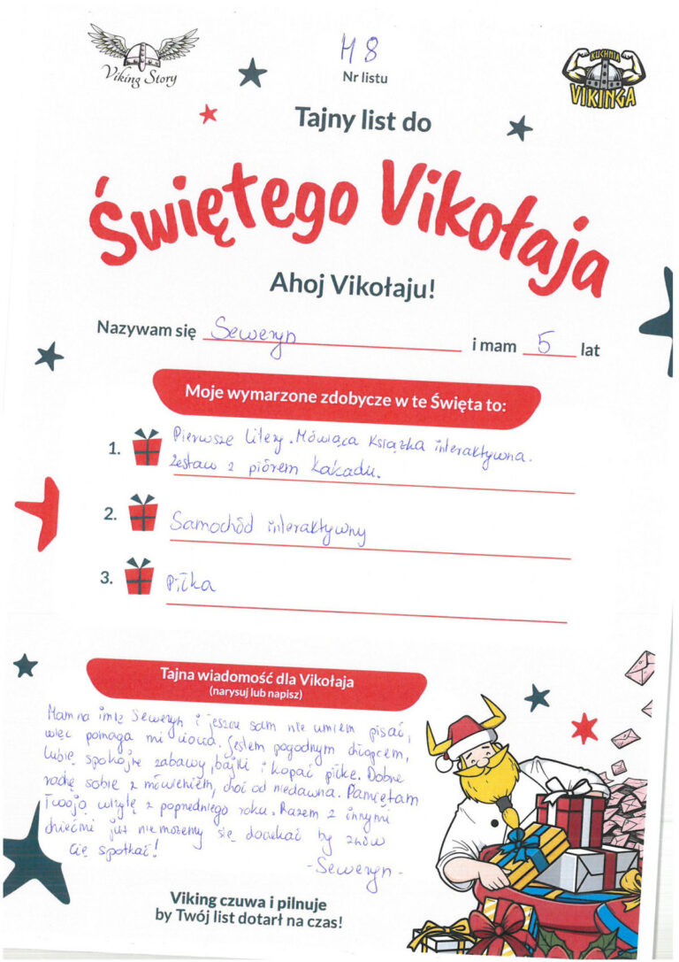 Seweryn, 5 lat, nr listu H8