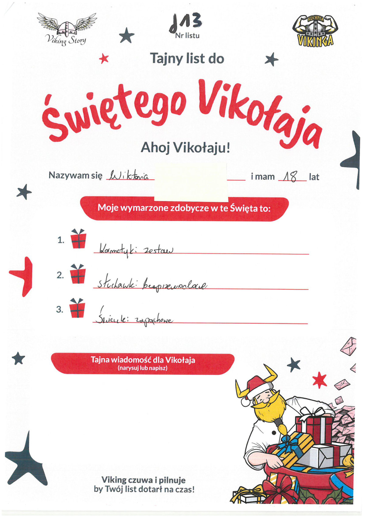 Wiktoria, 18 lat, nr listu J13