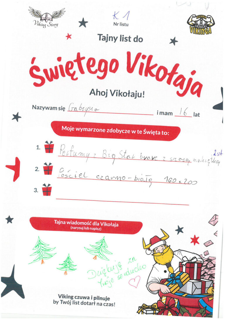 Gabrysia, 16 lat, nr listu K1