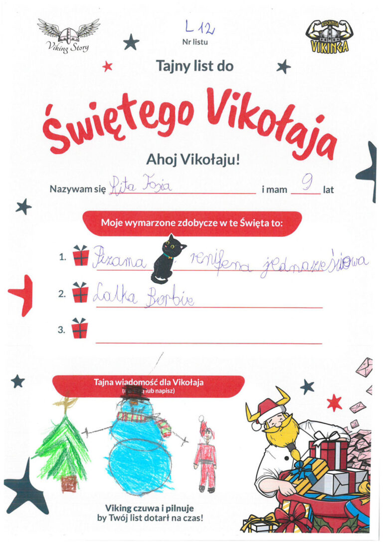 Rita Tosia, 9 lat, nr listu L12