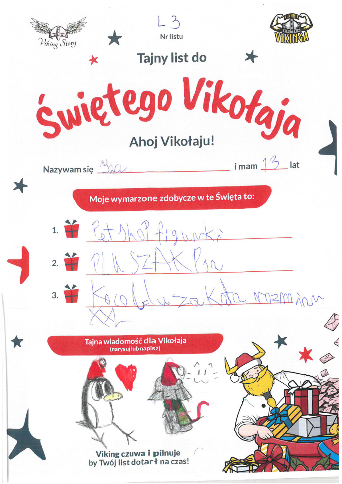 Iza, 13 lat, nr listu L3