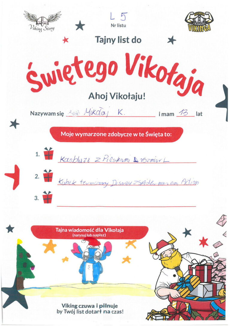 Mikołaj K., 13 lat, nr listu L5