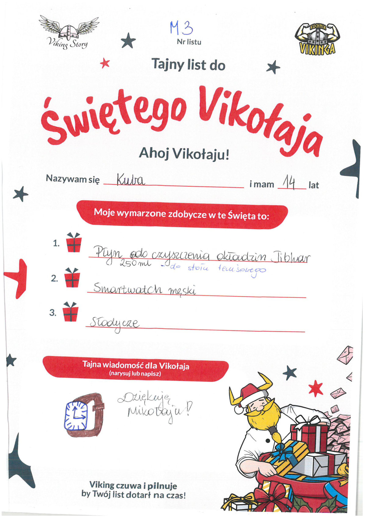 Kuba, 14 lat, nr listu M3