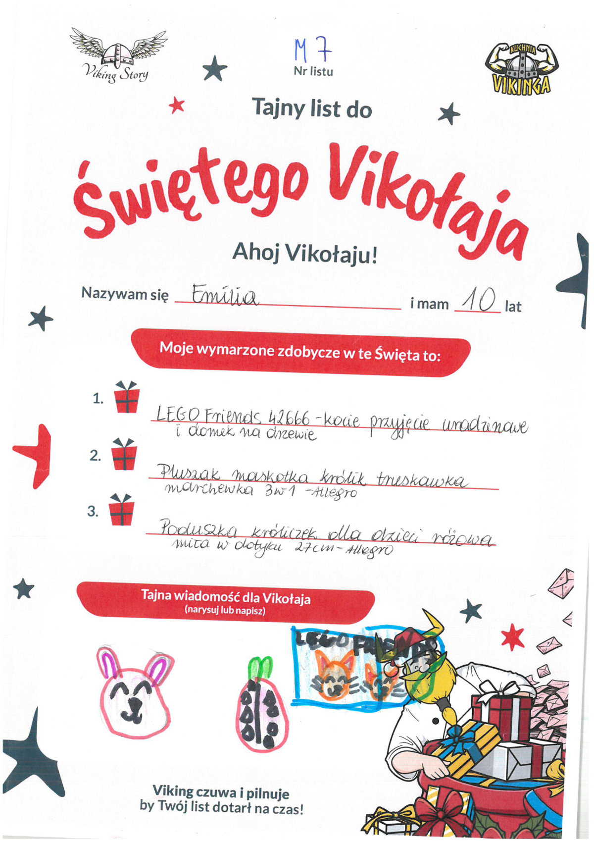 Emilia, 10 lat, nr listu M7