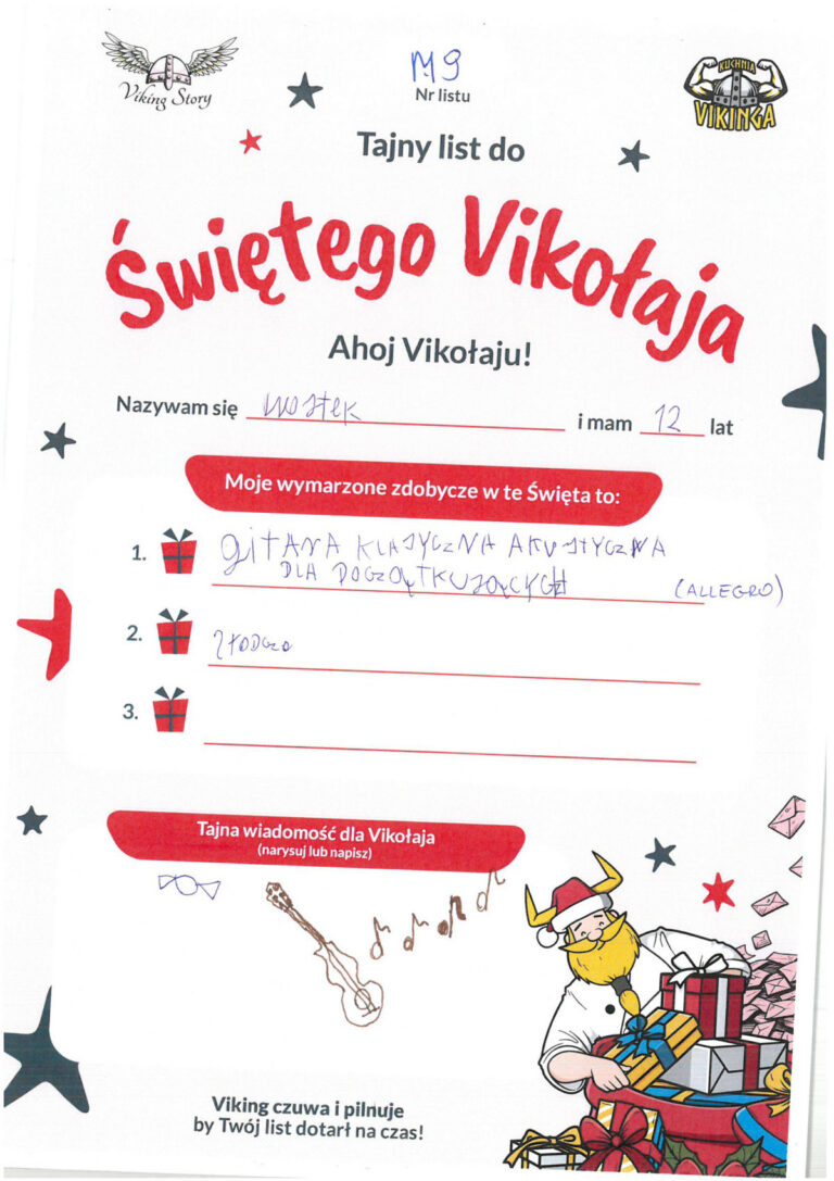 Wojtek, 12 lat, nr listu M9