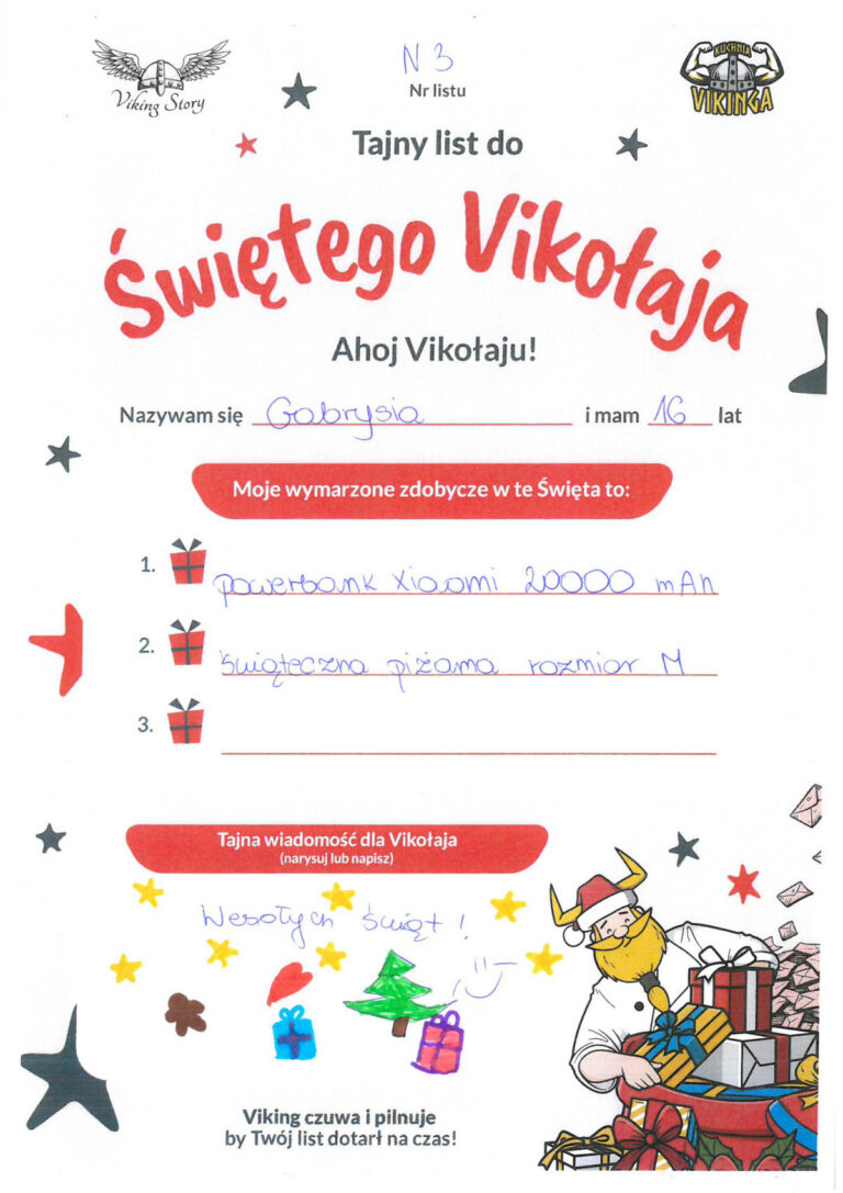 Gabrysia, 16 lat, nr listu N3