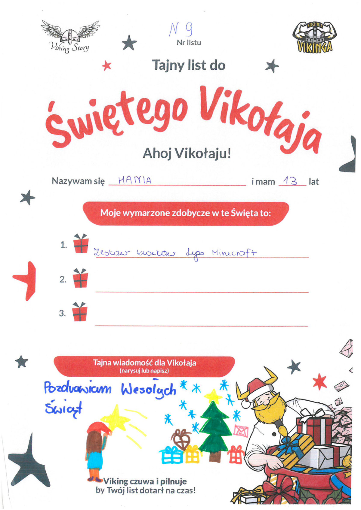 Hania, 13 lat, nr listu N9