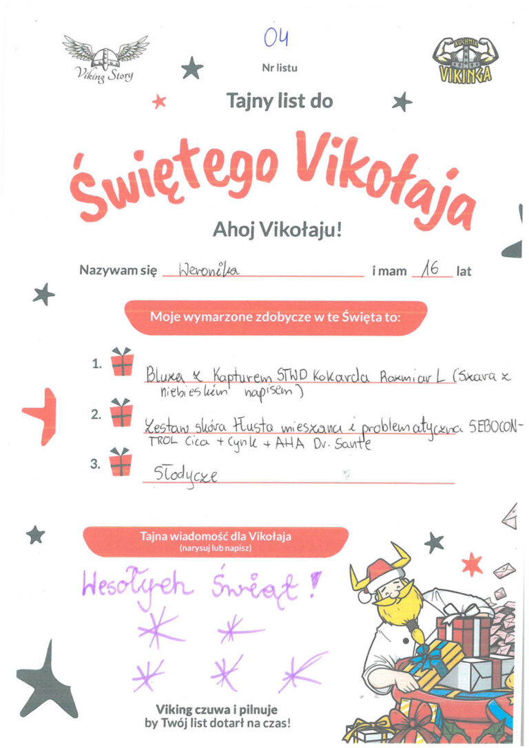 Weronika, 16 lat, nr listu O4