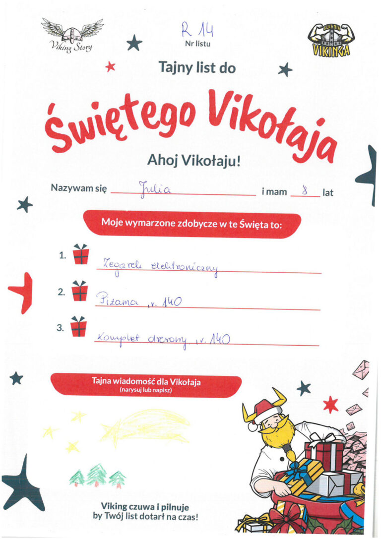 Julia, 8 lat, nr listu R14