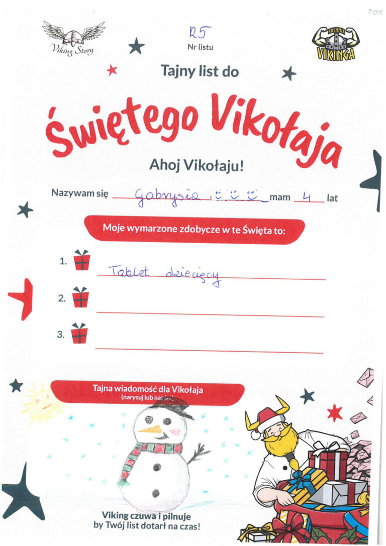 Gabrysia, 4 lat, nr listu R5