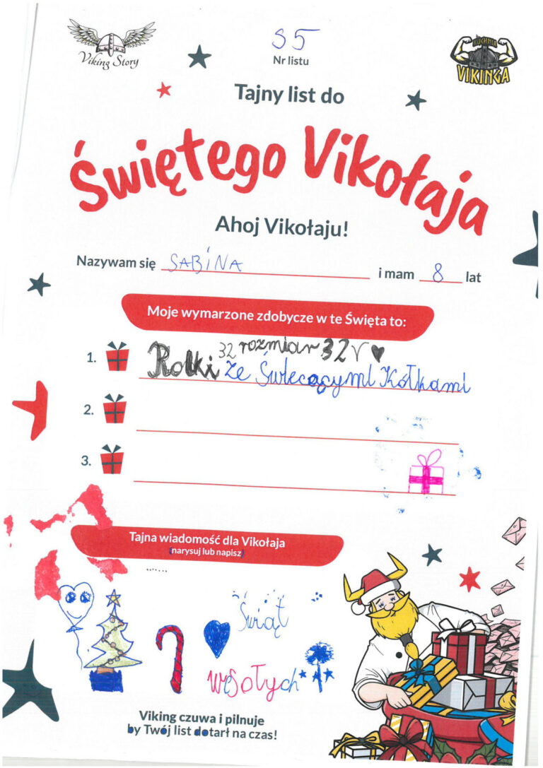 Sabina, 8 lat, nr listu S5