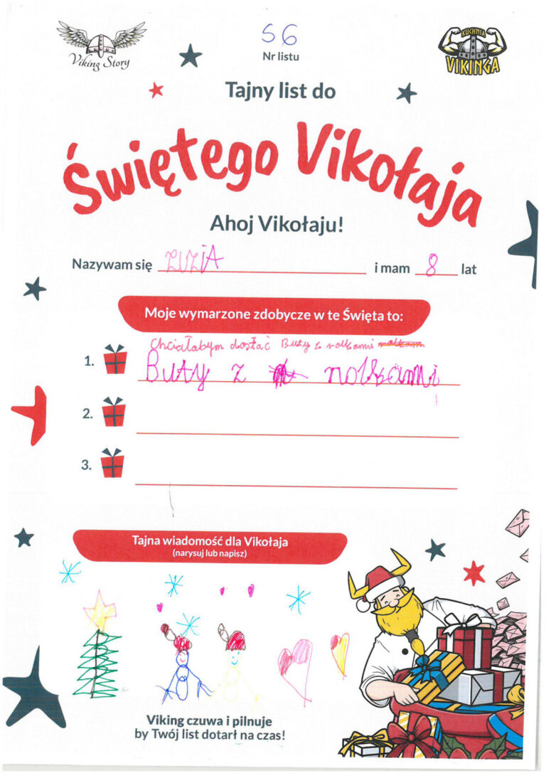 Zuzia, 8 lat, nr listu S6