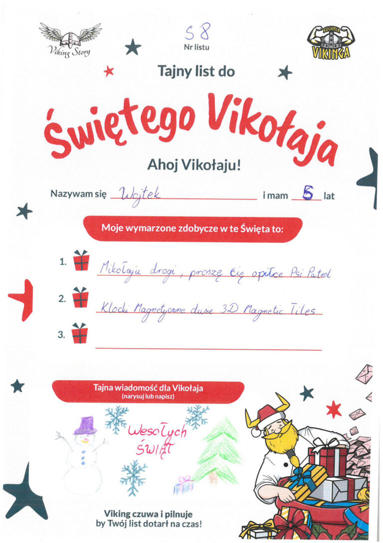 Wojtek, 6 lat, nr listu S8